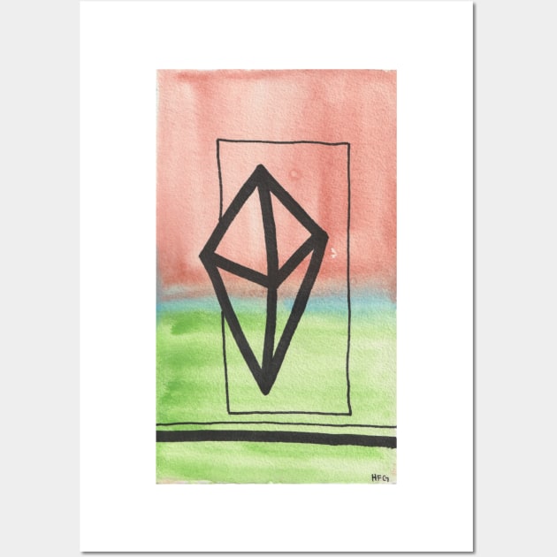 Geometric Gemstone Drawing Wall Art by HFGJewels